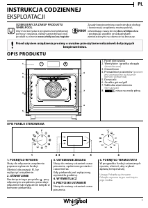 Instrukcja Whirlpool OAS KC8V1 BLG Piekarnik