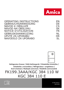 Priručnik Amica KGC 384 110 E Frižider – zamrzivač