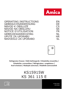 Návod Amica KS 361 115 E Chladnička