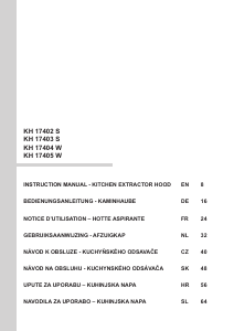 Návod Amica KH 17405 W Digestor