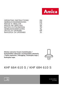 Manuál Amica KHF 684 610 S Odsavač par