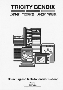 Handleiding Tricity Bendix CIW 800 Wasmachine