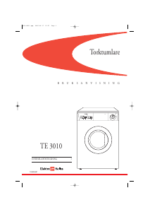 Bruksanvisning ElektroHelios TE3010 Torktumlare