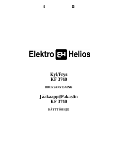 Bruksanvisning ElektroHelios KF3740 Kyl-frys