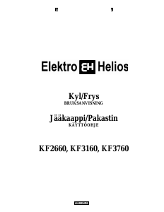 Bruksanvisning ElektroHelios KF2660 Kyl-frys