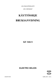 Käyttöohje ElektroHelios KF3416 Jääkaappipakastin