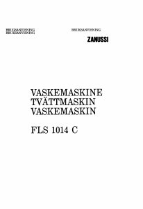 Brugsanvisning Zanussi FLS 1014 C Vaskemaskine