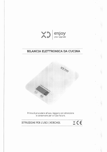 Manuale XD XDEC401 Bilancia da cucina