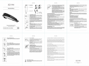 Manuale XD XDPR702 Tagliacapelli