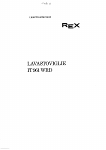 Manuale Rex IT961WRD Lavastoviglie