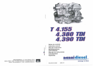 Bruksanvisning Nanni T4.380 TDI Marinmotor