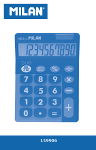 Manuale Milan 150610TDBBL Calcolatrice