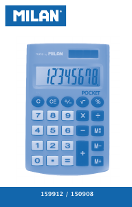 Instrukcja Milan 150908BBL Kalkulator