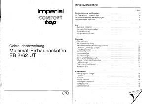 Bedienungsanleitung Imperial EB 2962 UT Backofen
