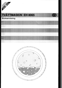 Bruksanvisning ElektroHelios EH8065 Tvättmaskin