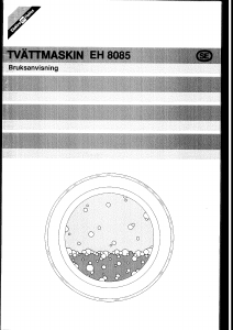 Bruksanvisning ElektroHelios EH8085 Tvättmaskin