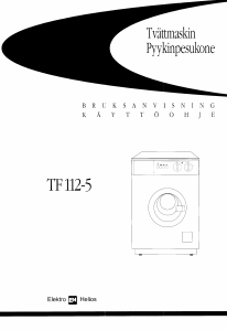 Käyttöohje ElektroHelios TF112-5 Pesukone