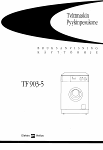 Käyttöohje ElektroHelios TF903-5 Pesukone