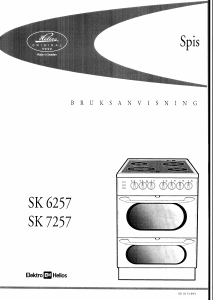 Bruksanvisning ElektroHelios SK625 Spis