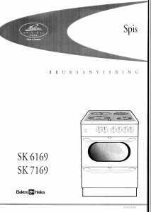 Bruksanvisning ElektroHelios SK6169 Spis