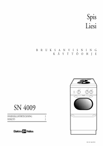 Käyttöohje ElektroHelios SN400 Liesi