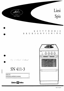 Bruksanvisning ElektroHelios SN411A Spis