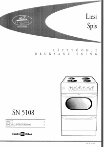 Bruksanvisning ElektroHelios SN5108 Spis