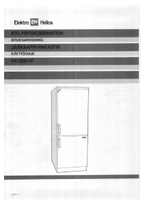 Käyttöohje ElektroHelios FK2510 Jääkaappipakastin
