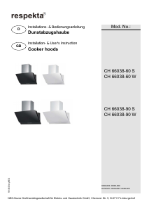 Handleiding Respekta CH66038-90 S Afzuigkap