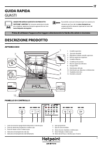 Manuale Hotpoint-Ariston HFC 2B19 X Lavastoviglie