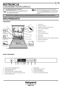 Instrukcja Hotpoint-Ariston HIO 3C22 C W Zmywarka