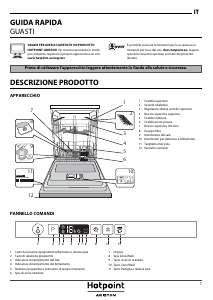 Manuale Hotpoint-Ariston HIC 3C24 Lavastoviglie