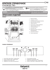 Руководство Hotpoint-Ariston HSFE 1B0 C S Посудомоечная машина