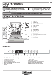 Manual Hotpoint-Ariston HIO 3O32 WG C Dishwasher