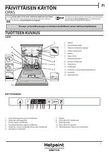 Käyttöohje Hotpoint-Ariston HIO 3T1239 W Astianpesukone