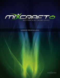 Handleiding Acoustica Mixcraft 6