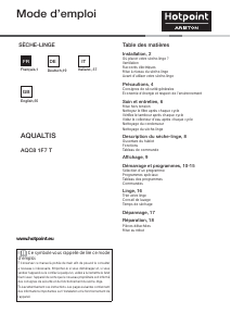 Handleiding Hotpoint-Ariston AQC8 1F7T1PLUS (EU) Wasdroger