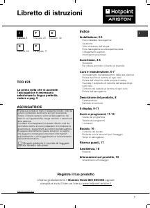 Manual Hotpoint-Ariston TCD 874 6H1 (EU) Máquina de secar roupa