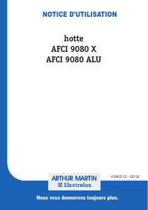 Mode d’emploi Arthur Martin-Electrolux AFCI9080 Hotte aspirante