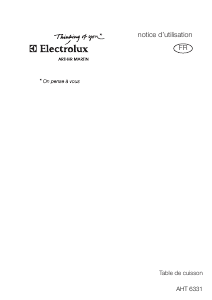 Mode d’emploi Arthur Martin-Electrolux AHT6331K Table de cuisson