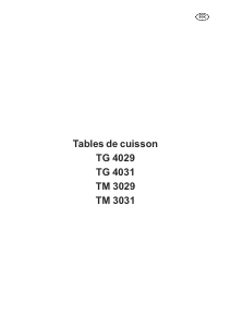 Mode d’emploi Arthur Martin-Electrolux TG4031N Table de cuisson