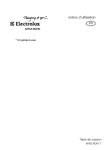 Mode d’emploi Arthur Martin-Electrolux AHG60411X Table de cuisson