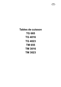 Mode d’emploi Arthur Martin-Electrolux TG4023X Table de cuisson