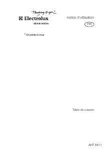 Mode d’emploi Arthur Martin-Electrolux AHT6411K Table de cuisson