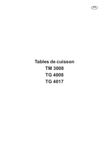 Mode d’emploi Arthur Martin-Electrolux TG4017X Table de cuisson