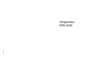 Mode d’emploi Arthur Martin-Electrolux ARN2330 Réfrigérateur