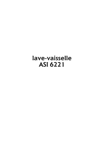 Mode d’emploi Arthur Martin-Electrolux ASI 6221 N Lave-vaisselle