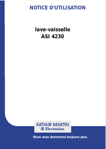 Mode d’emploi Arthur Martin-Electrolux ASI 4230 N Lave-vaisselle