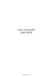 Mode d’emploi Arthur Martin-Electrolux ASI 6252 ALU Lave-vaisselle