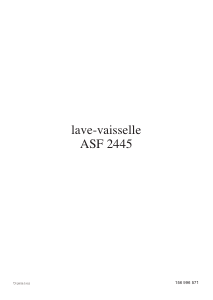 Mode d’emploi Arthur Martin-Electrolux ASF 2445 Lave-vaisselle
